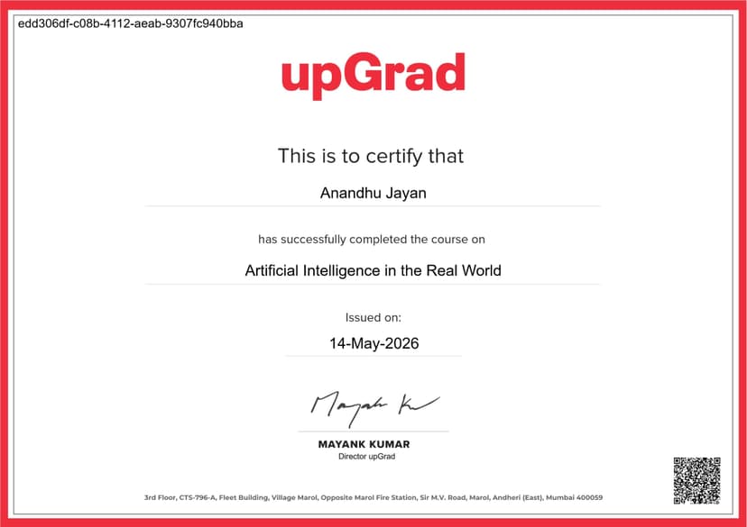 Artificial Intelligence in the Real World